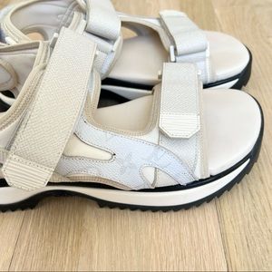 LV leather sandals with Monogram!